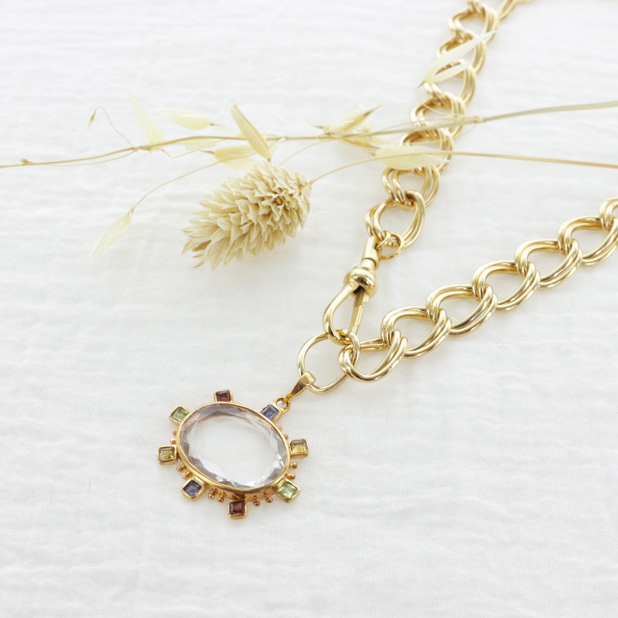 Leticia Ponti Margot collier chaîne XL labradorite