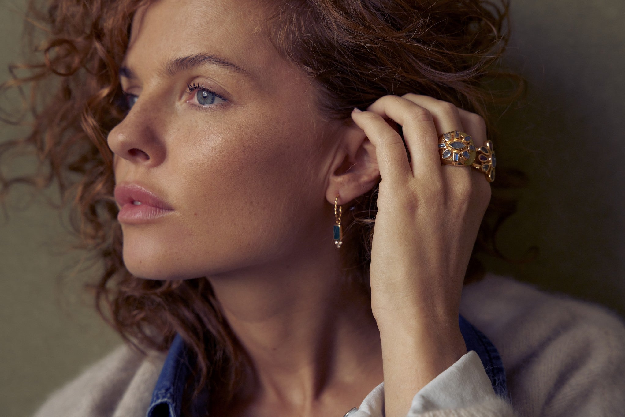 Leticia Ponti Emy bague quartz lemon plaqué or T52