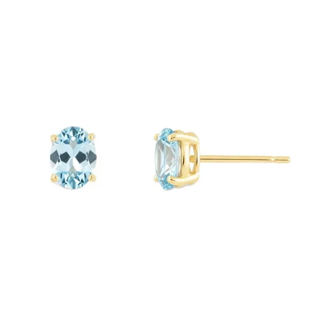 L'Atelier d'Azur Puces Or Jaune 375 Topaze Ovale Femme