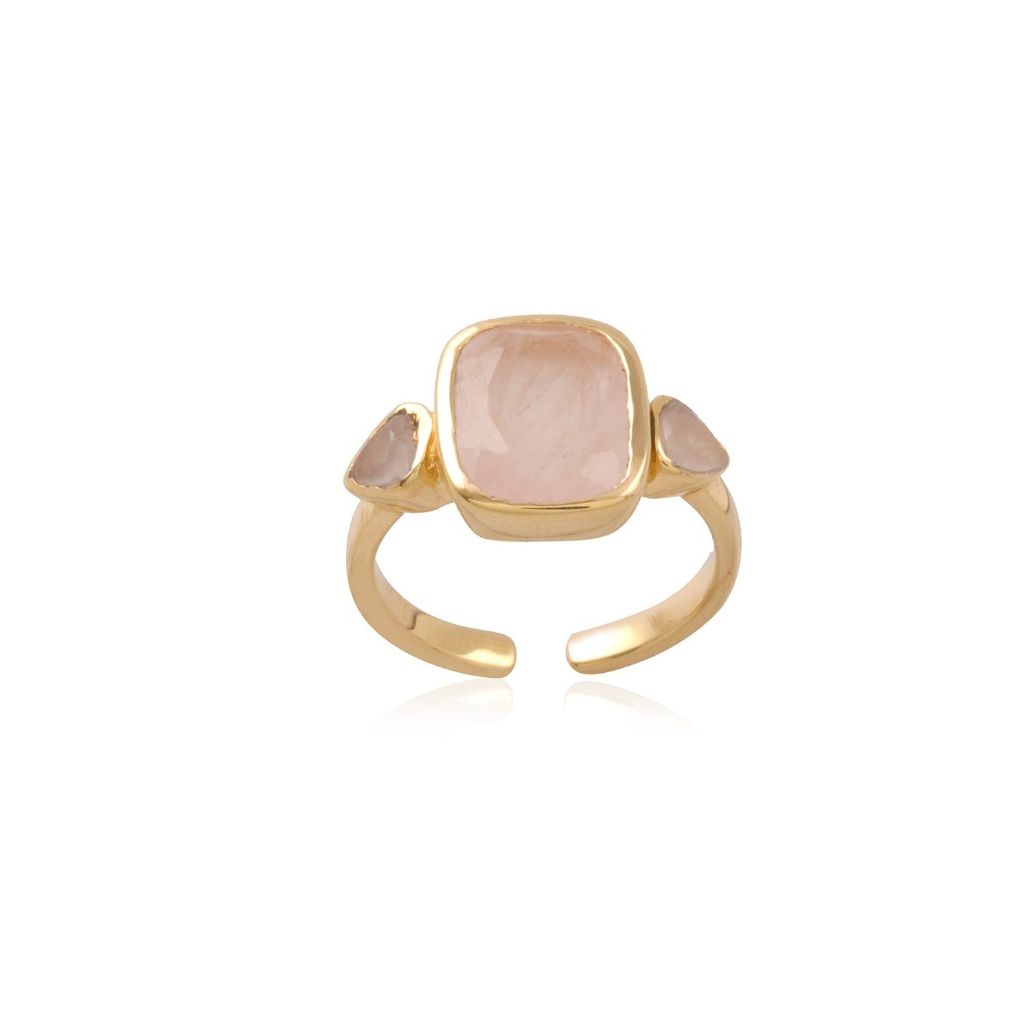 Leticia Ponti Lise bague rubis plaqué or ajustable