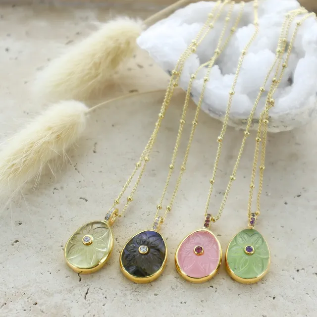 Leticia Ponti Florencia collier quartz lemon 40 cm