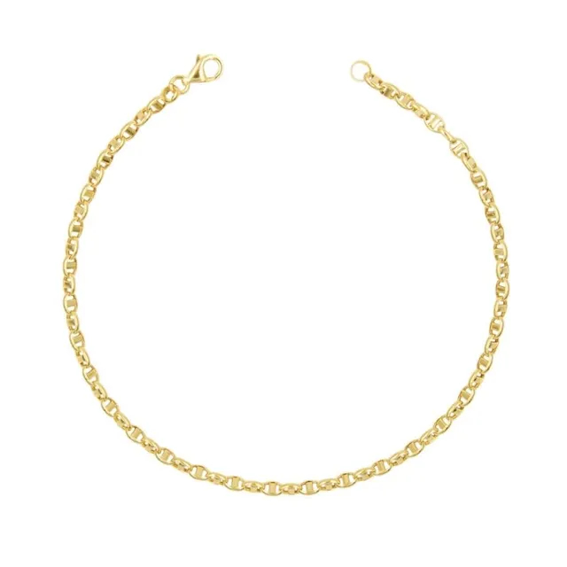 L'Atelier d'Azur Bracelet homme or jaune maille marine 21 cm