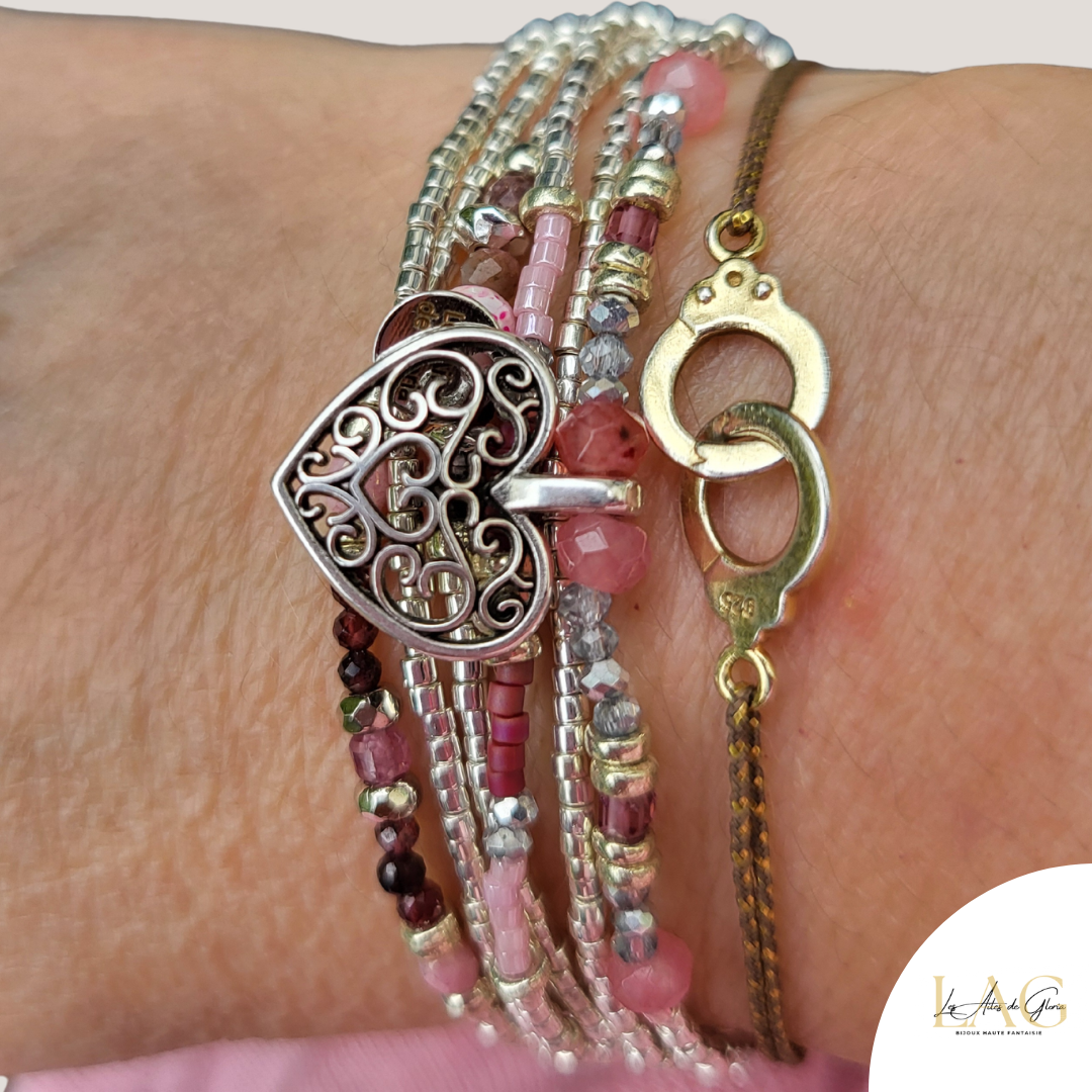 Les Ailes de Gloria Chloris bracelet multirangs femme