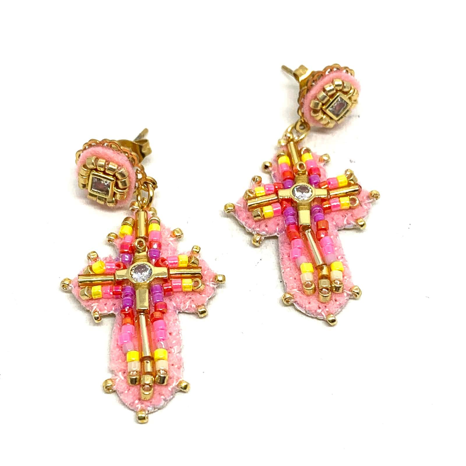 Hypnochic Baby Marta boucle d'oreille fantaisie croix feutrine