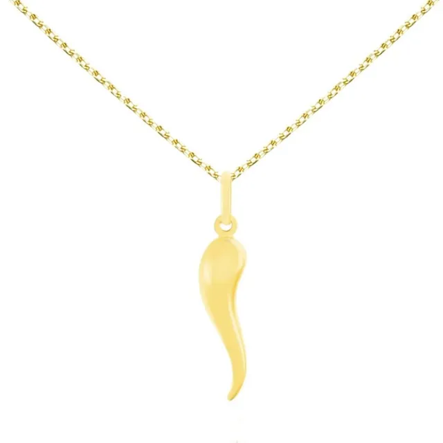 L'Atelier d'Azur Pendentif Corne d'Abondance Or Jaune + Chaîne