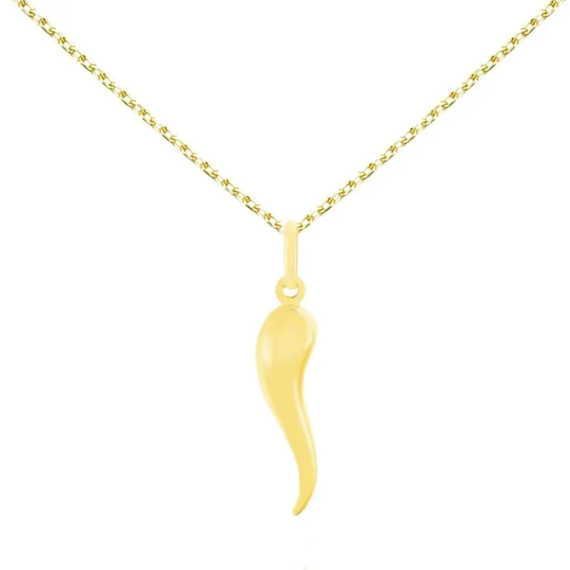 L'Atelier d'Azur Pendentif Corne d'Abondance Or Jaune + Chaîne