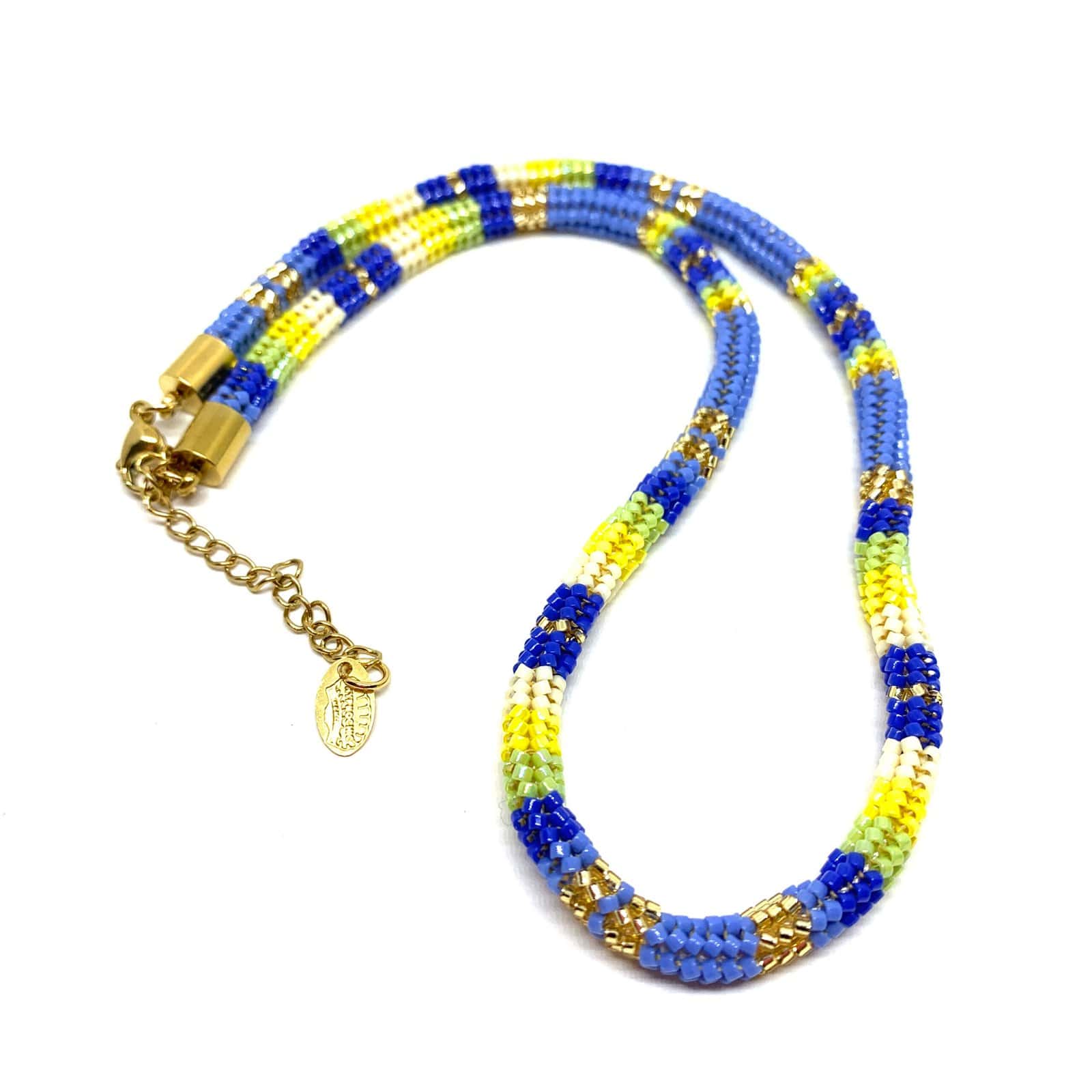 HYPNOCHIC SNAKE LARGE collier fantaisie perles Miyuki multicolore 44 cm