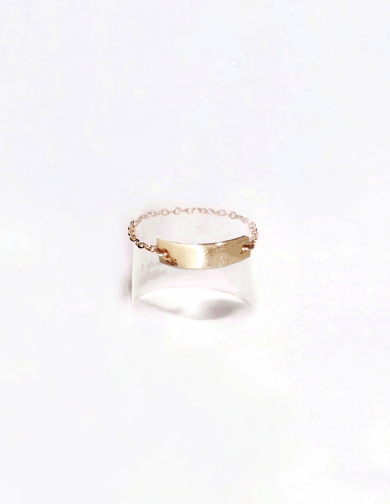 Ô Plum June bague chaîne plaqué or taille 50