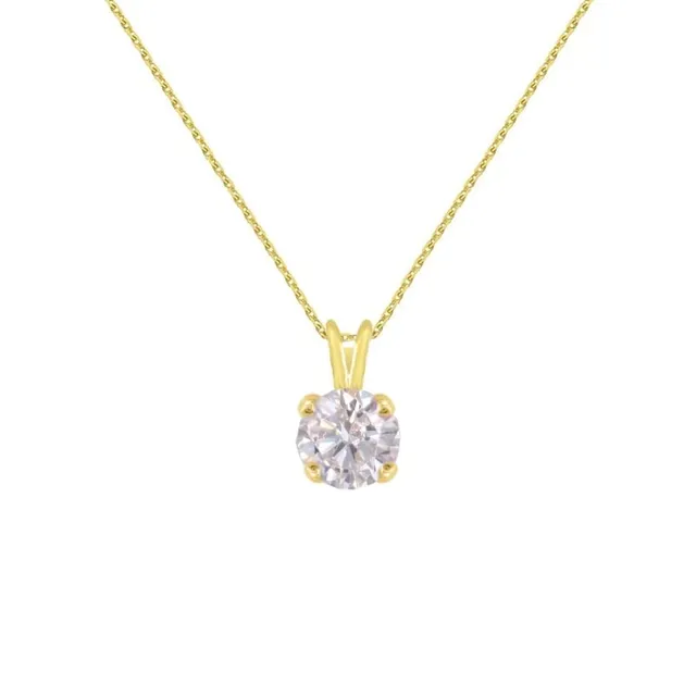 L'Atelier d'Azur Collier zirconium rond or 375 collier 42 cm