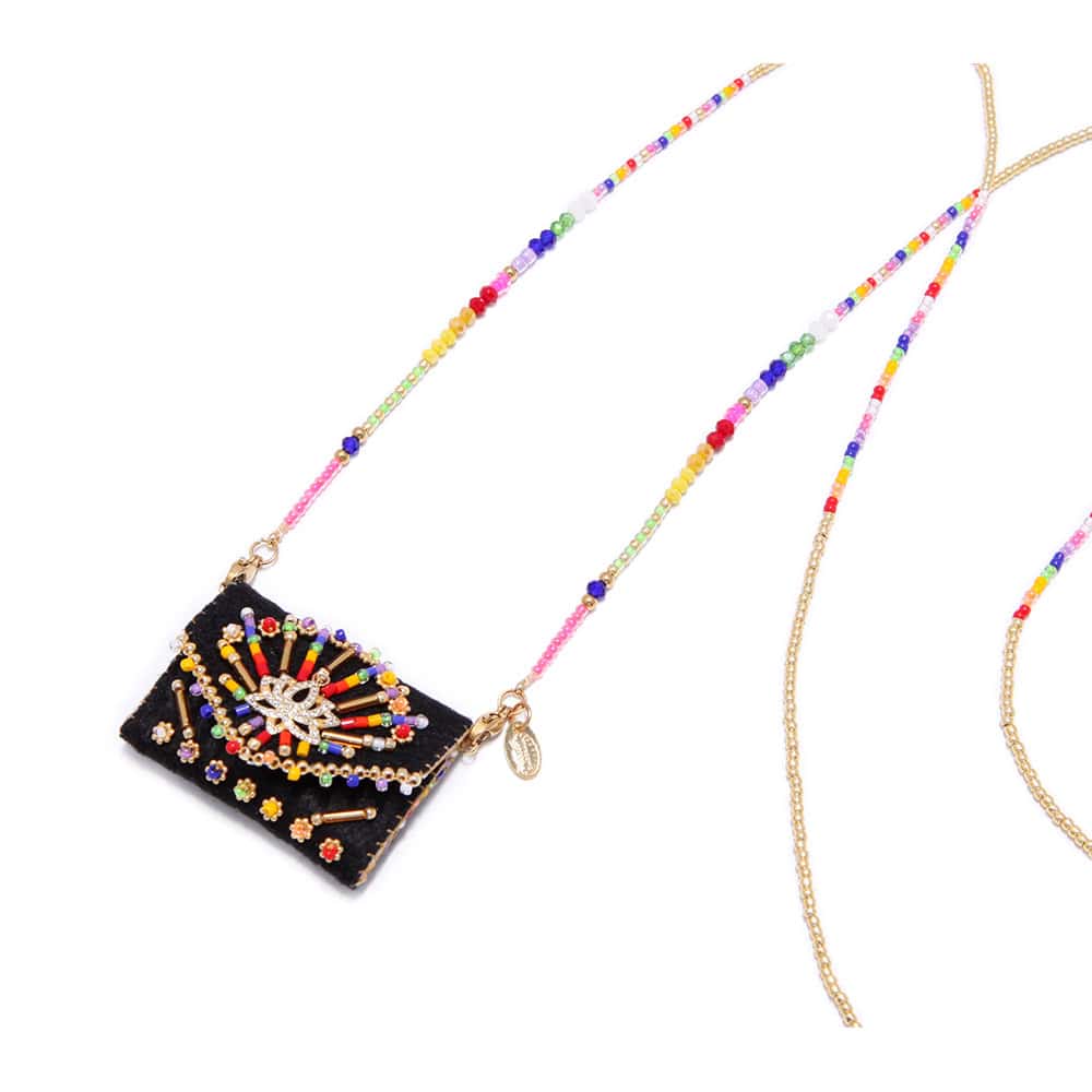 Hypnochic Chakra Lotus collier pochette 7 pierres femme
