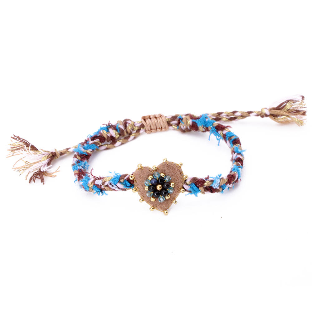 Hypnochic Bracelets Bandana Flower bracelet bohème rose fuchsia