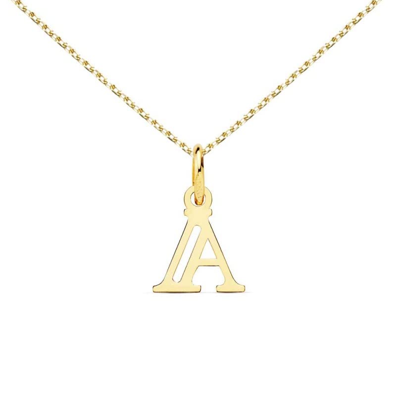 L'Atelier d'Azur Collier Lettre A Or Jaune 18ct 45cm