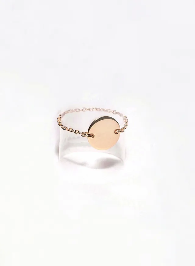 Ô PLUM Bagues Bella Donna bague plaqué or pastille 50