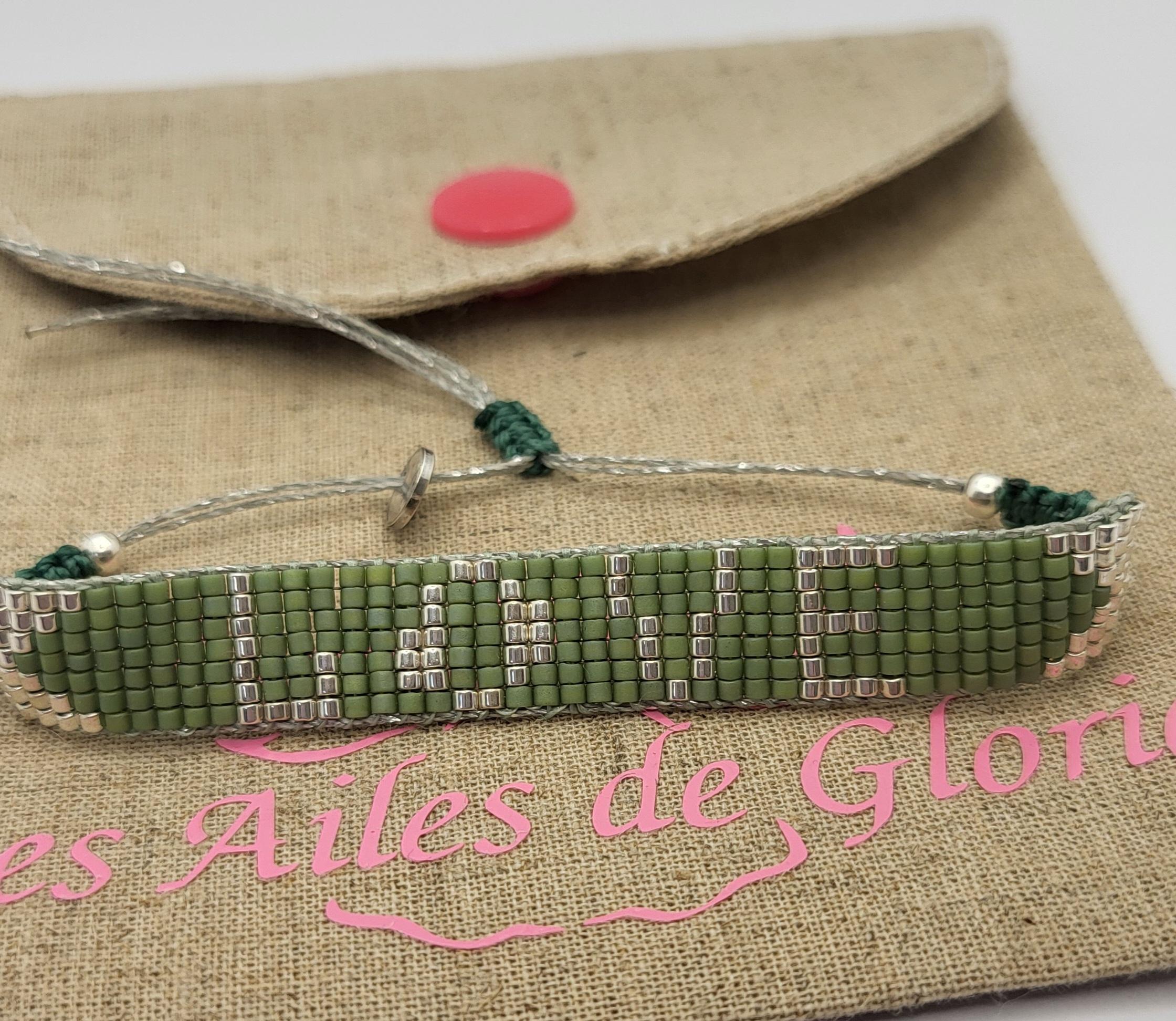 Les Ailes de Gloria Love bracelet tissé petits liens