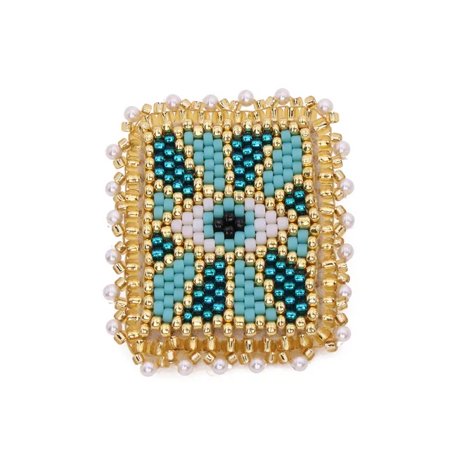 Hypnochic Eyes Broche Perles Miyuki Œil Femme