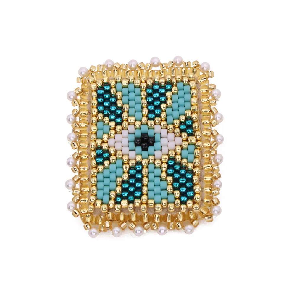 Hypnochic Eyes Broche Perles Miyuki Œil Femme