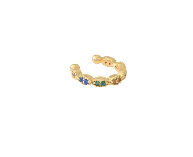 Leticia Ponti Rainbow earcuff zircon multicolore
