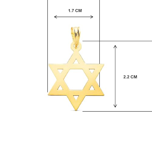 L'Atelier d'Azur Étoile de David 750 collier or jaune 18 carats