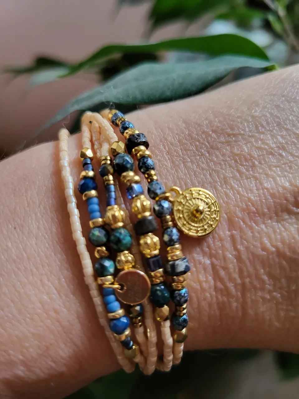 Les Ailes de Gloria Delfines bracelet multirangs femme