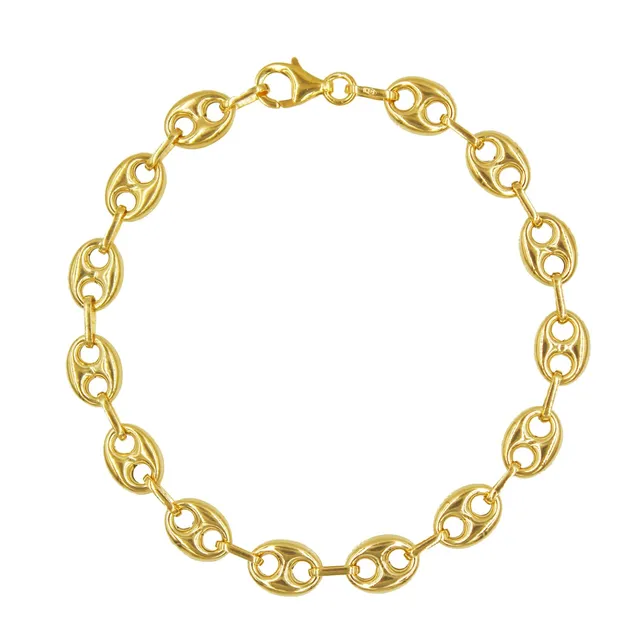 L'Atelier d'Azur Bracelet Grain de Café Or Jaune 21 cm