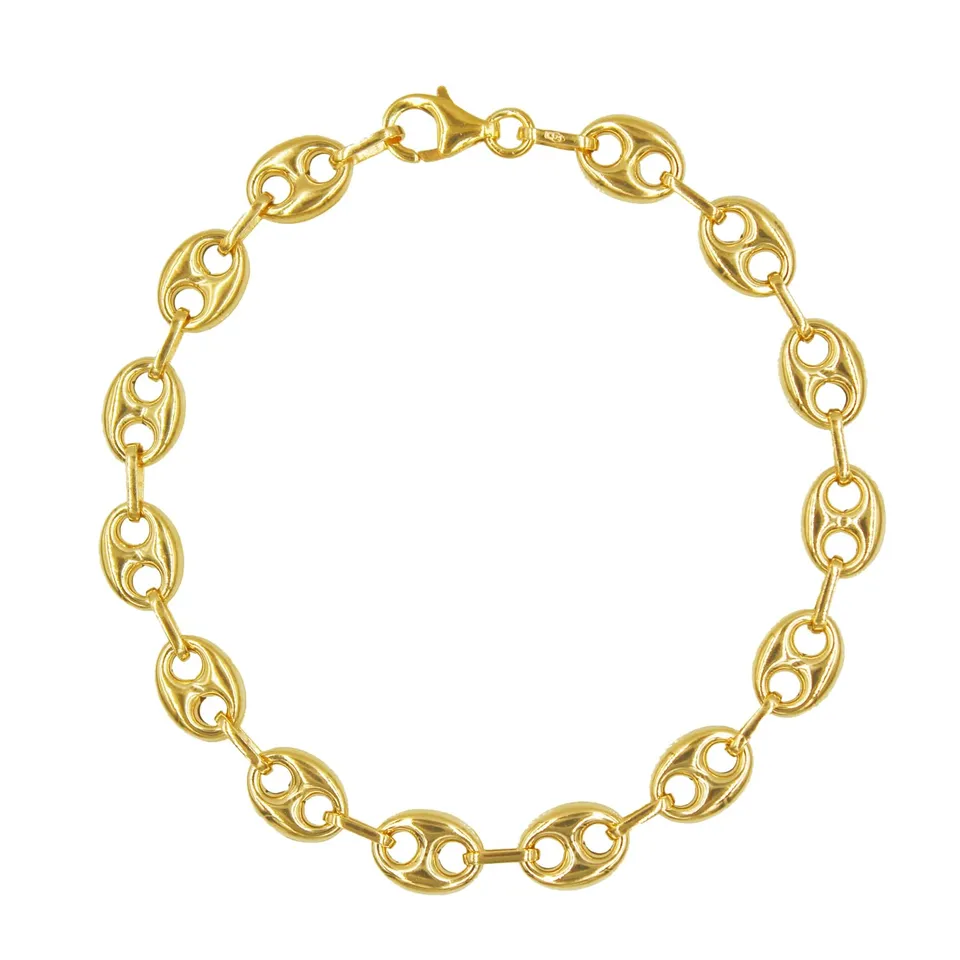 L'Atelier d'Azur Bracelet Grain de Café Or Jaune 21 cm