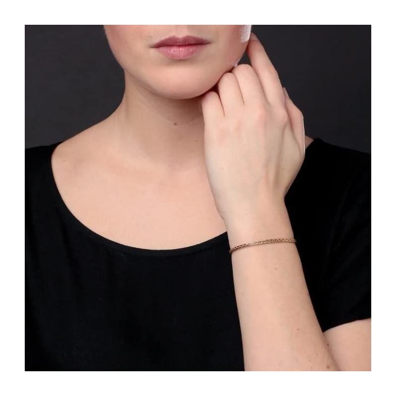 L'Atelier d'Azur Bracelet Maille Palmier Or Jaune Femme