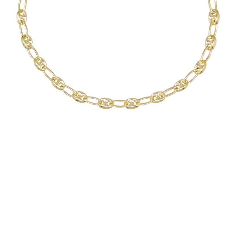 L'Atelier d'Azur Collier grain de café or 375 collier 50 cm