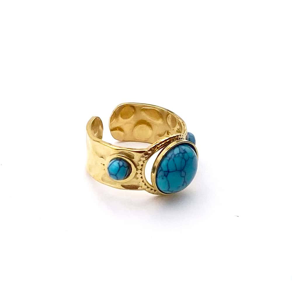 Hypnochic Bagues Bague Trio Acier Inoxydable Pierre