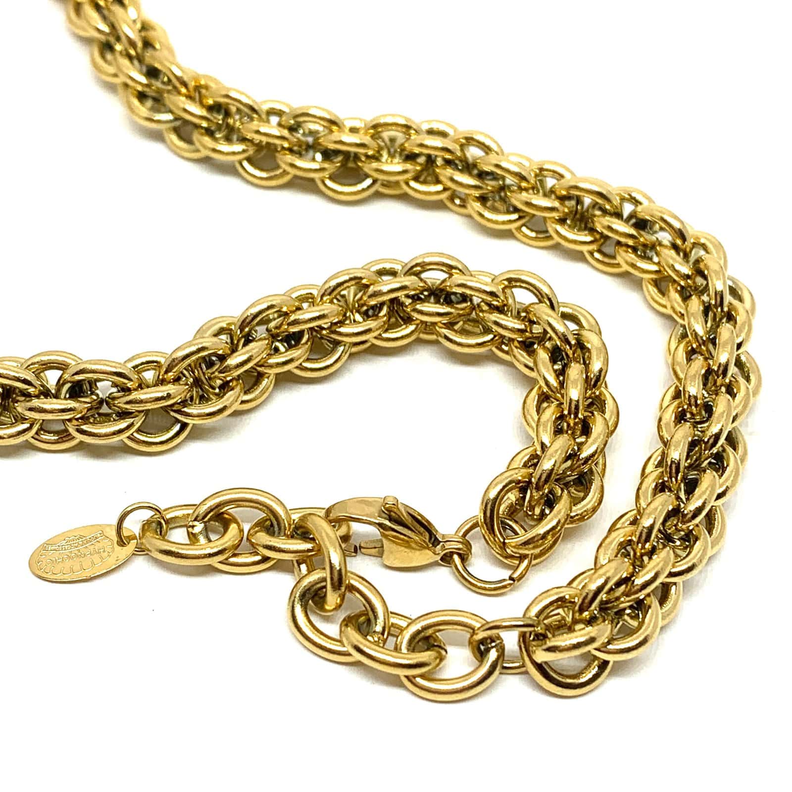 Hypnochic Mira Lina collier maillon doré acier 40 cm