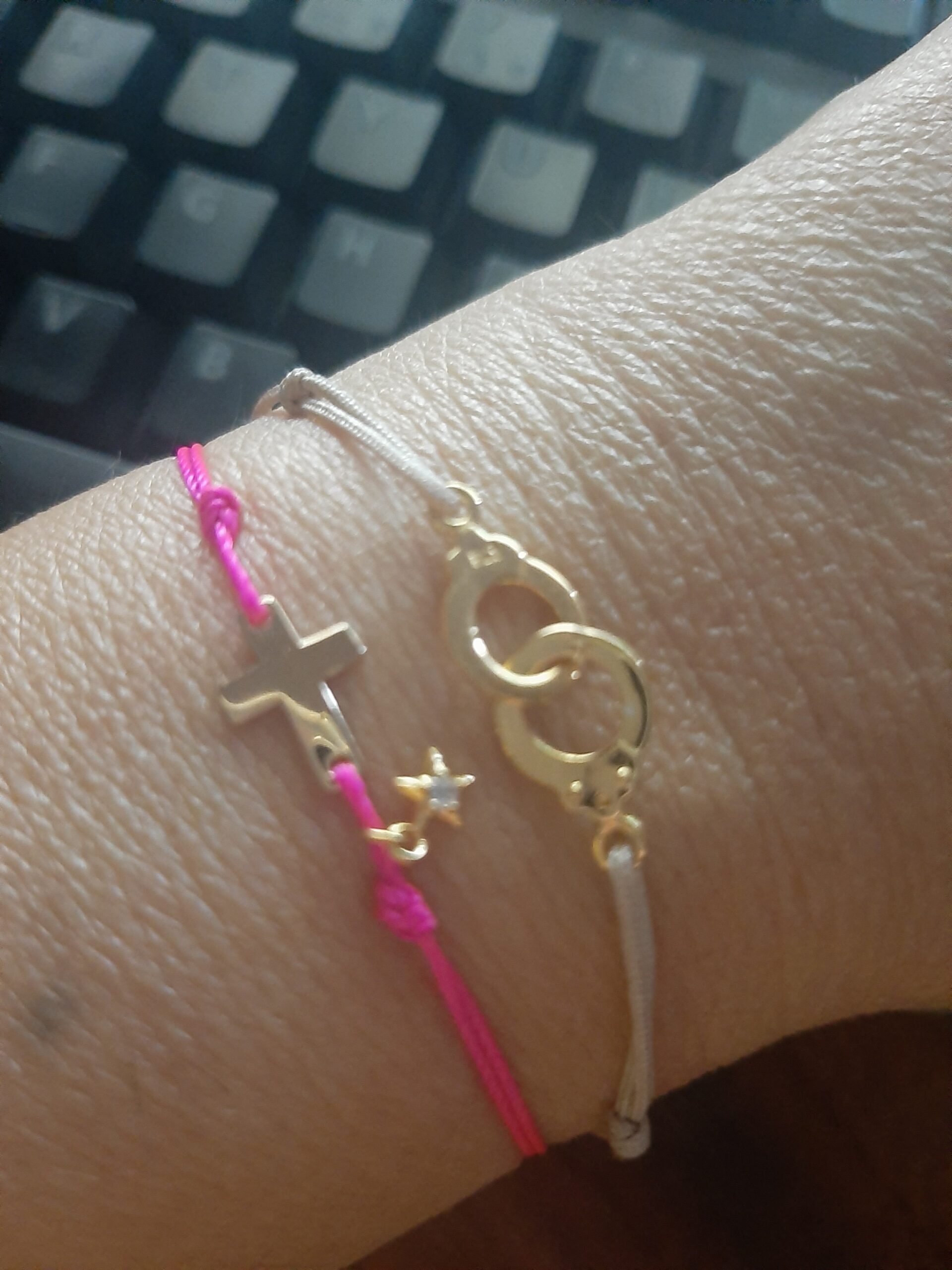 Les Ailes de Gloria Lien Pray Star bracelet lien fin