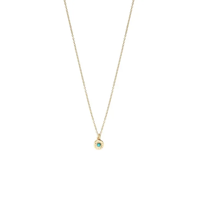 Leticia Ponti Arami collier turquoise plaqué or 18 carats