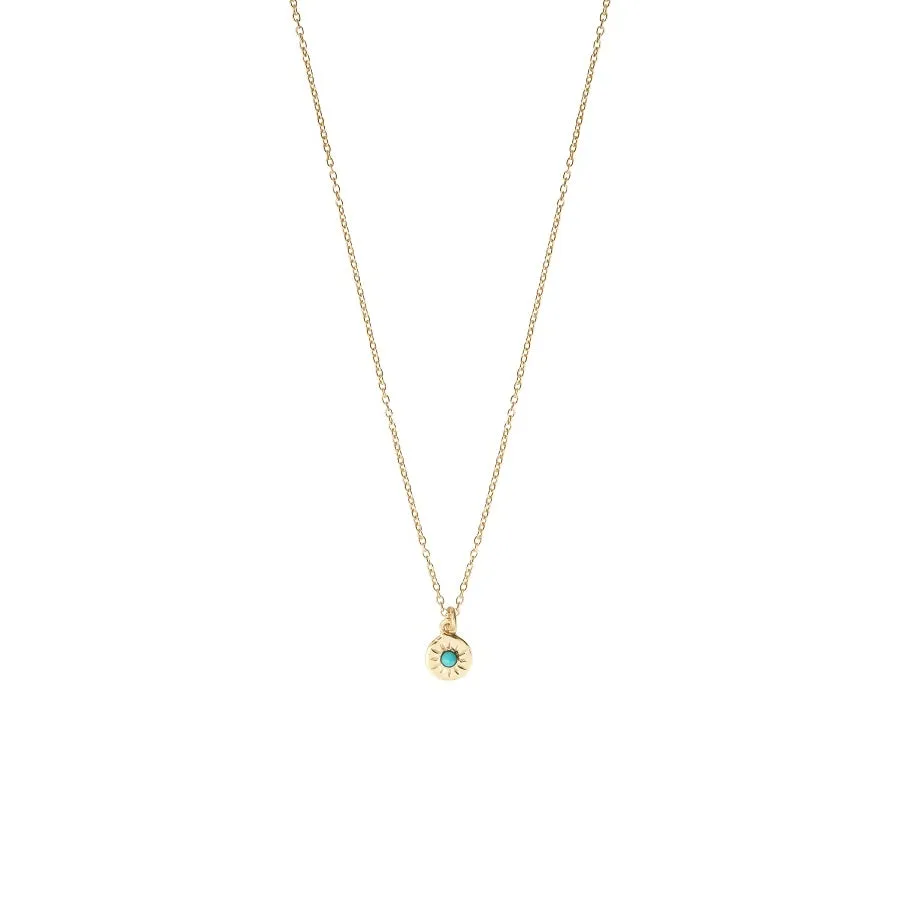 Leticia Ponti Arami collier turquoise plaqué or 18 carats