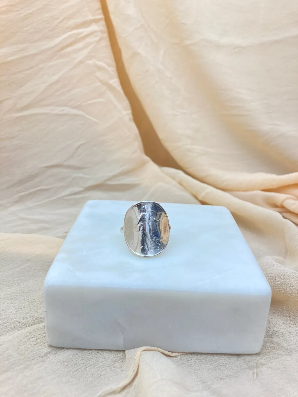 Le P’tit Franc 1 Franc bague argent massif 1920