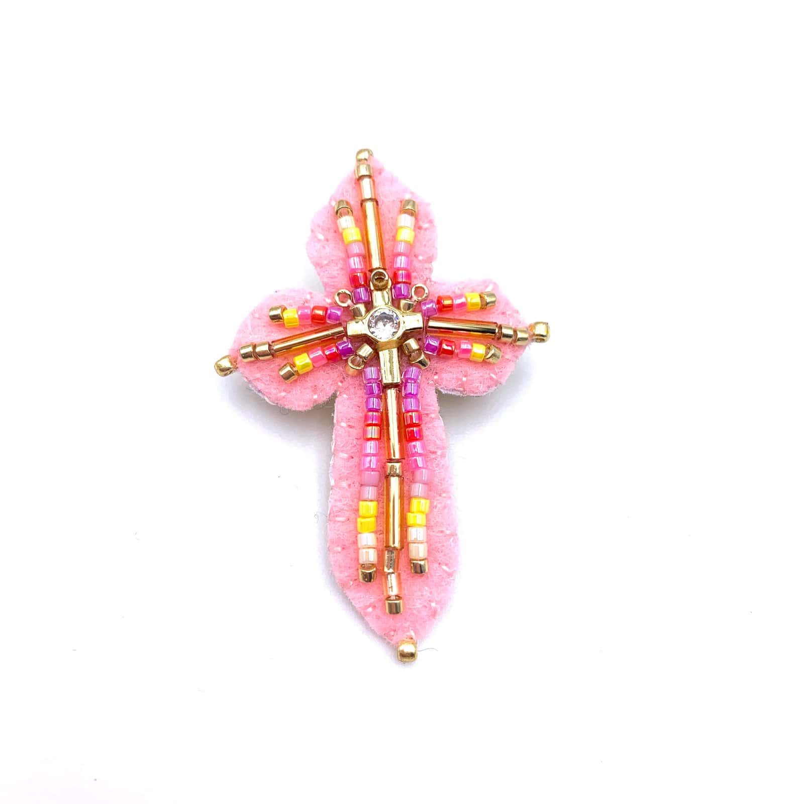 HYPNOCHIC Marta broche croix feutrine perles