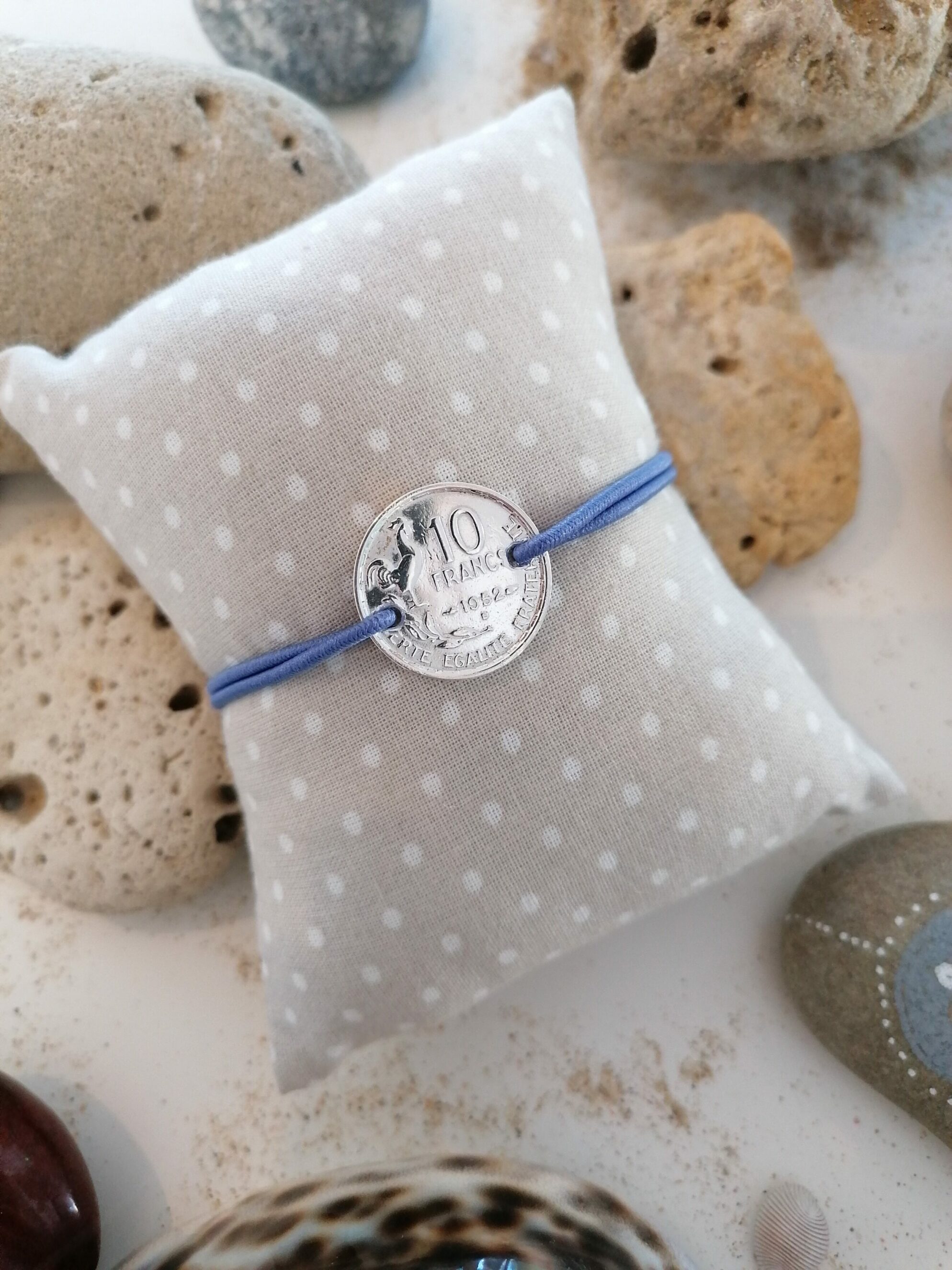 Le P’tit Franc Bracelet 10 francs Guiraud bracelet cordon pièce 20 mm