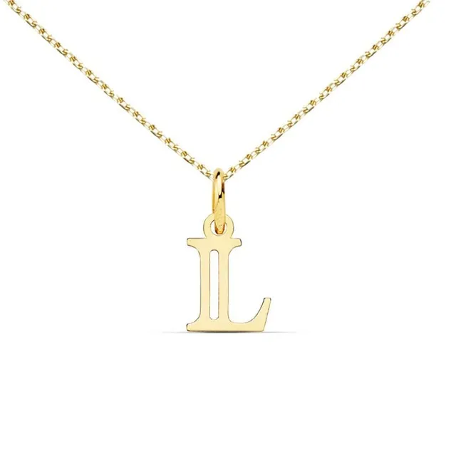 L'Atelier d'Azur collier lettre L or 750/1000 chaîne 45 cm