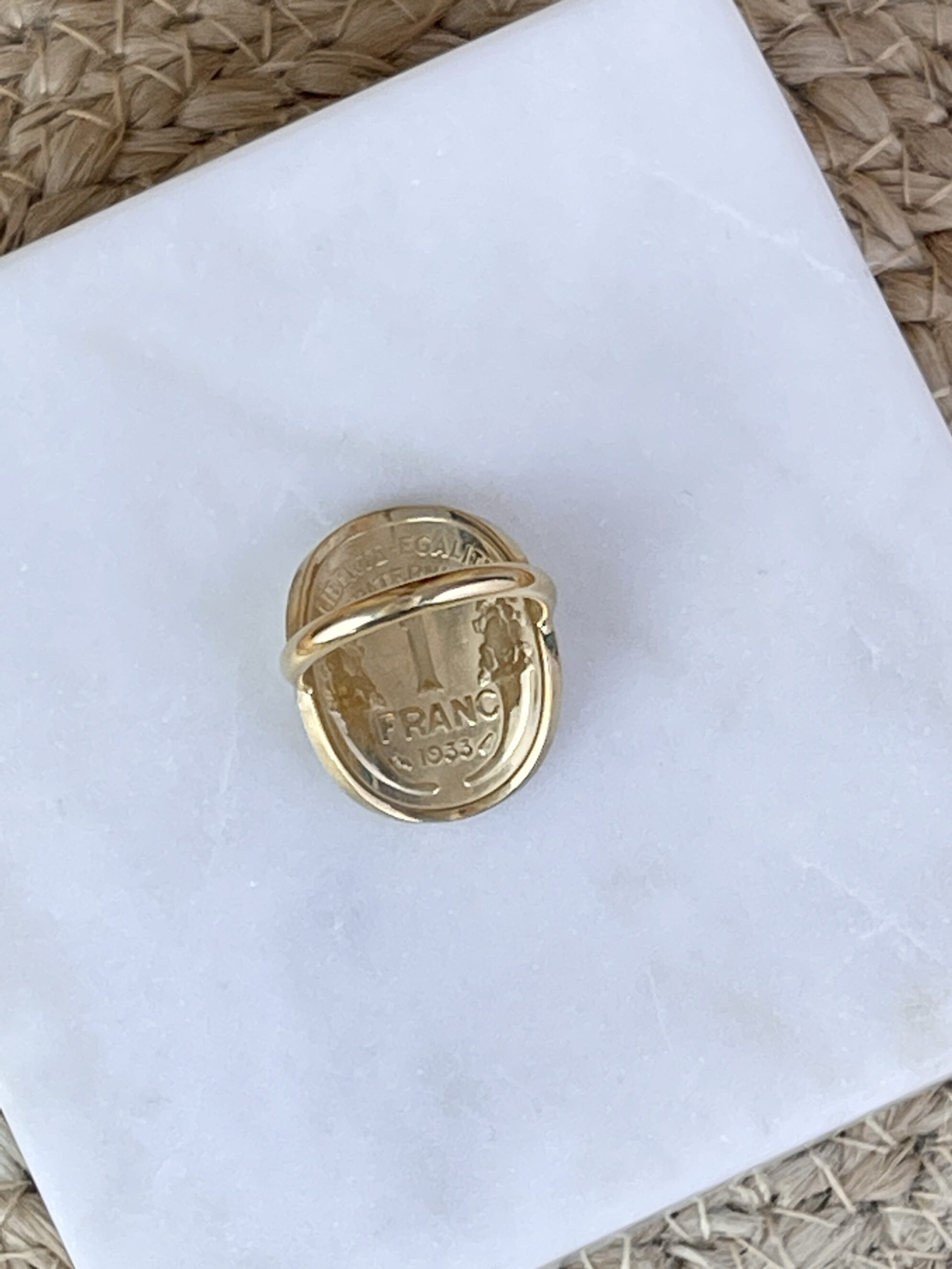 Le P'tit Franc Bagues 1 Franc Morlon bague pièce 23 mm