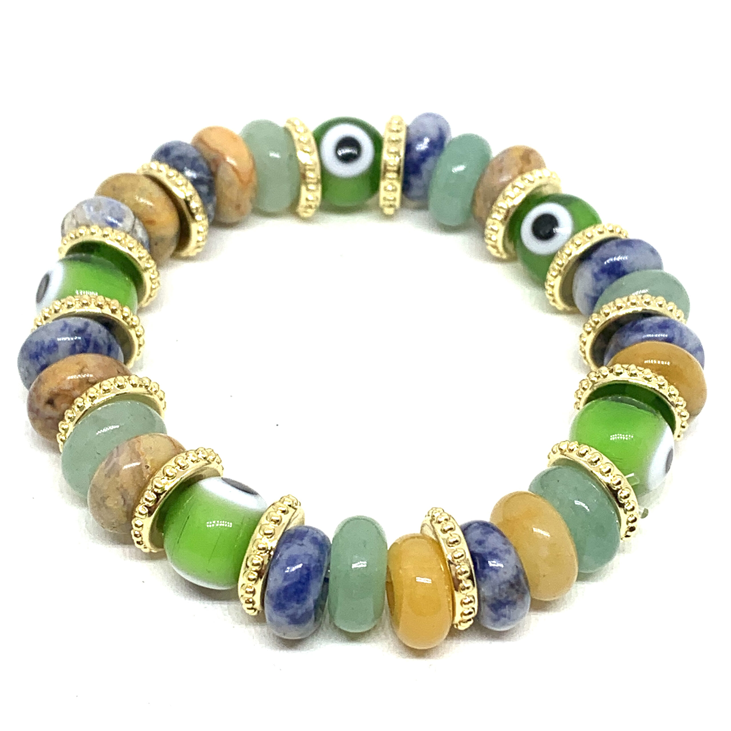 Hypnochic Mahi Eyes bracelet pierres naturelles multicolore