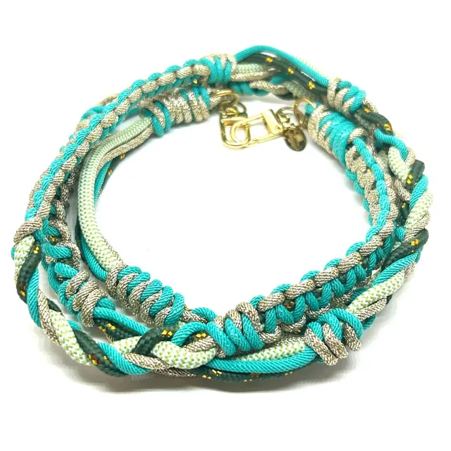 HYPNOCHIC Cordon téléphone turquoise tressé 120 cm