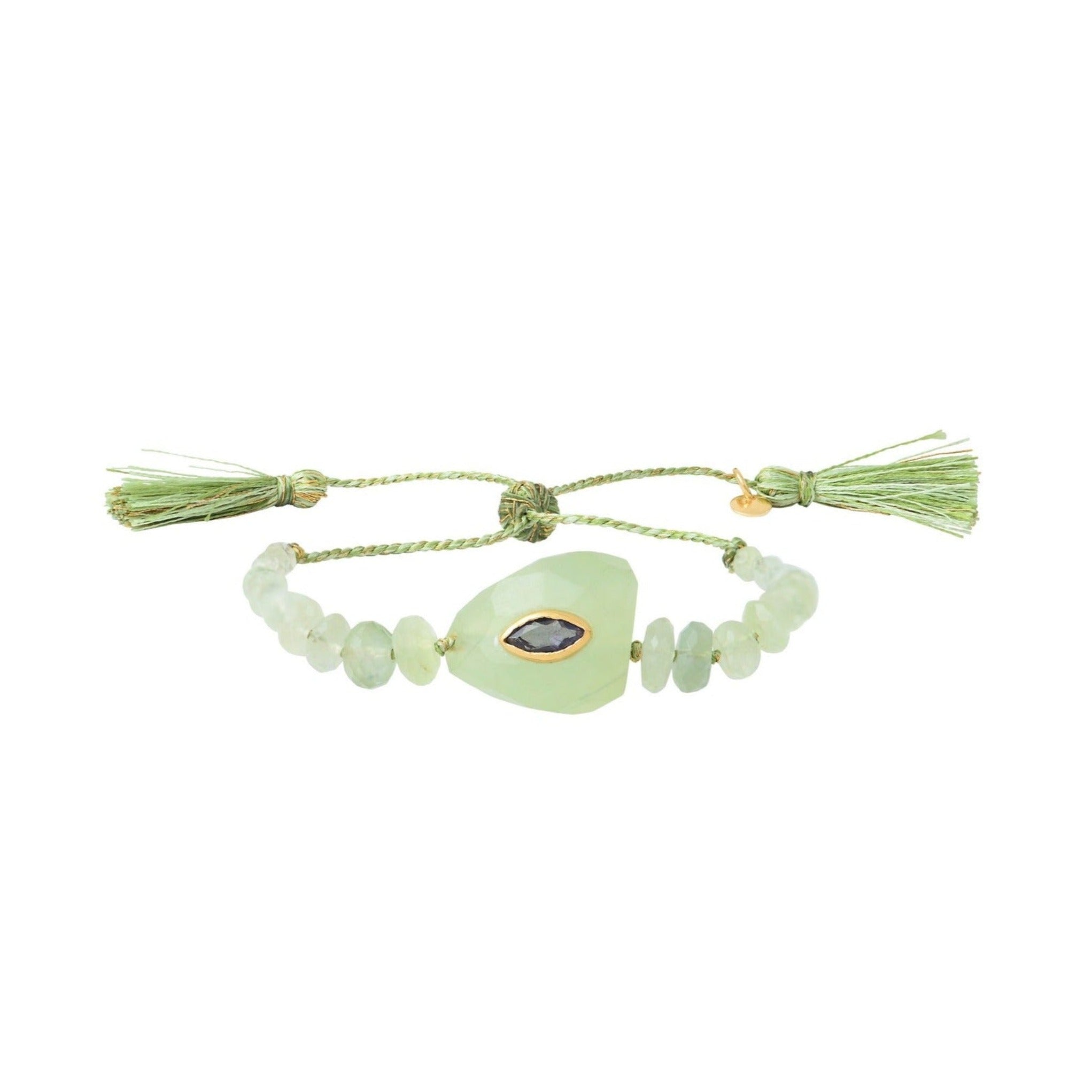 Leticia Ponti Porte Bonheur bracelet quartz lemon cordon