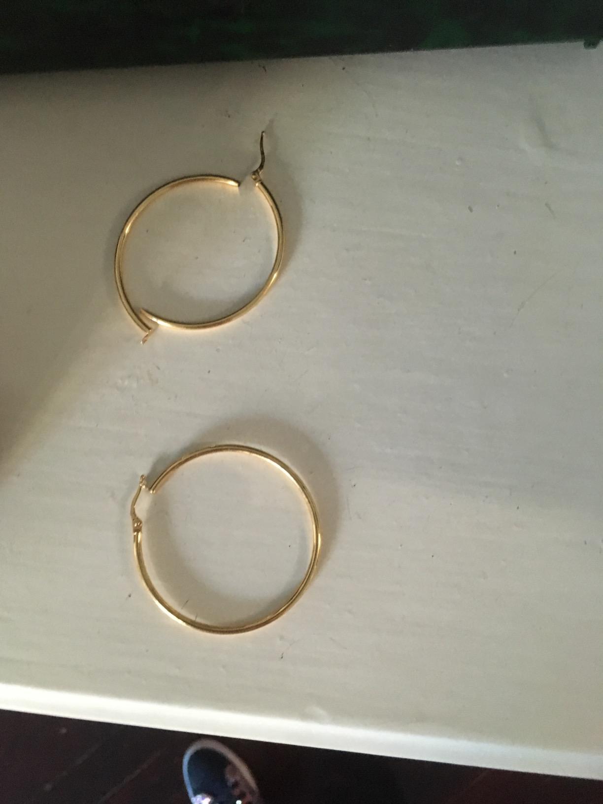 L'Atelier d'Azur Créoles Or Jaune 4,5 cm Boucles d'oreilles 9 carats