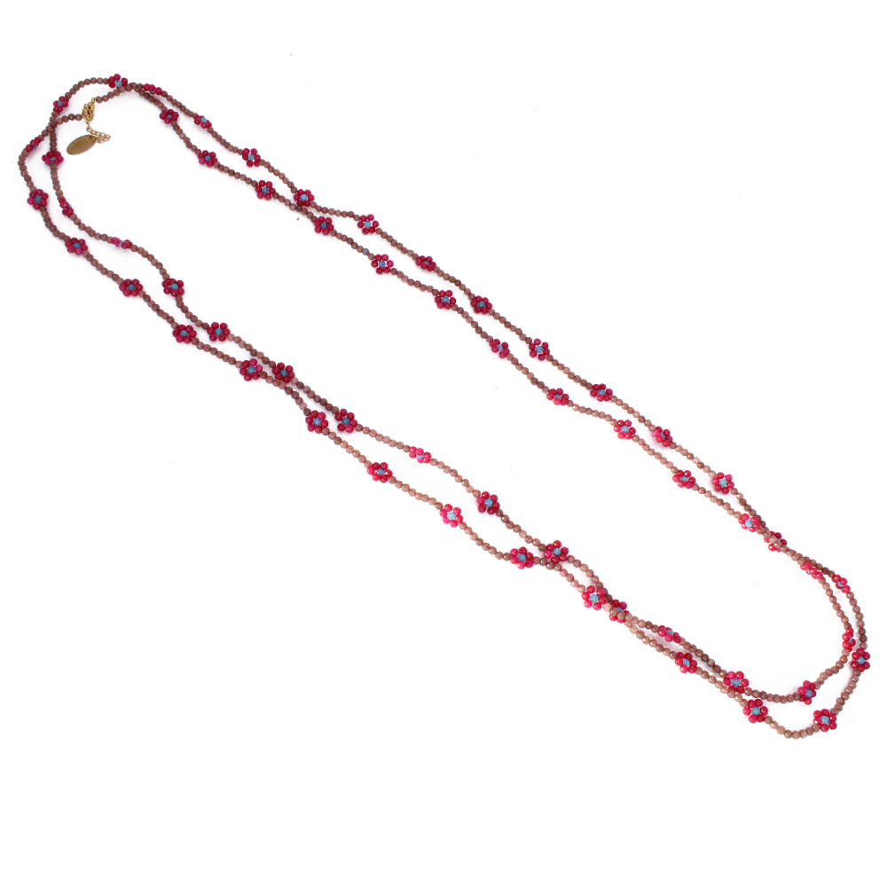 Hypnochic Fleur de Feu Multi-rangs collier doré
