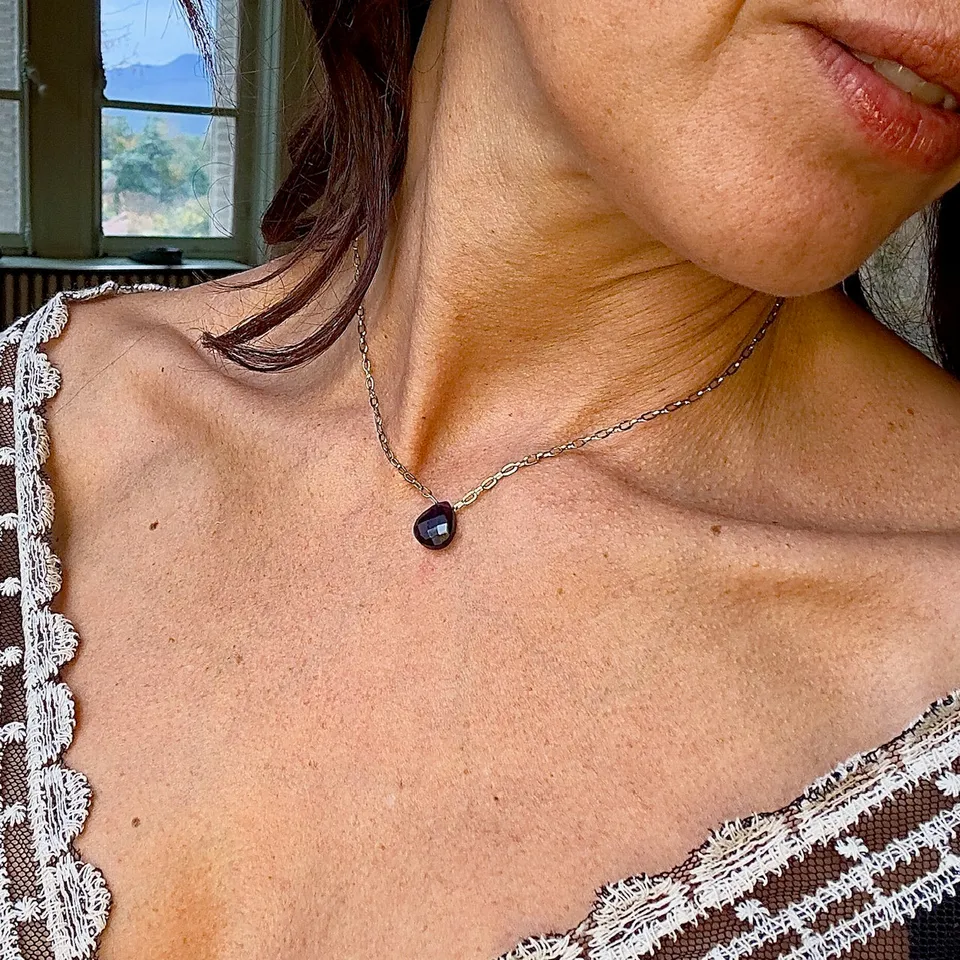 MAD SO CREATION Collier Josette quartz rose acier 39 cm