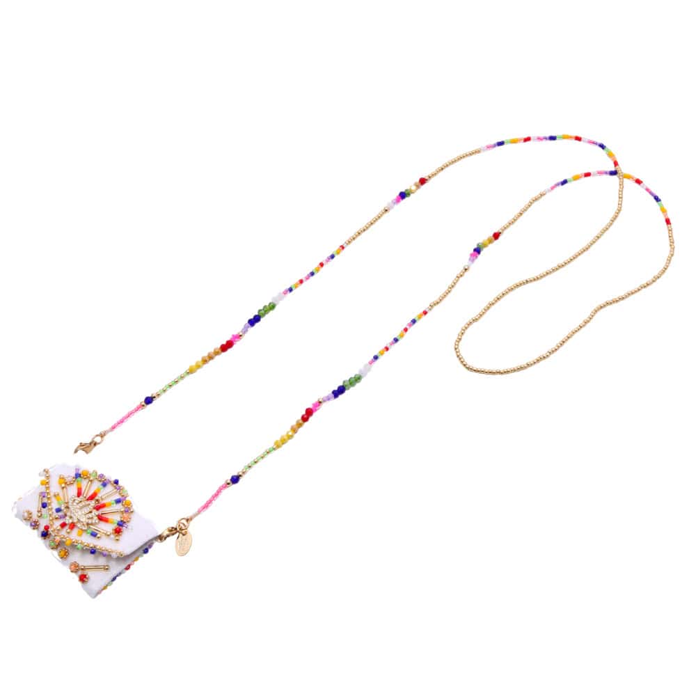 Hypnochic Chakra Lotus collier pochette 7 pierres femme