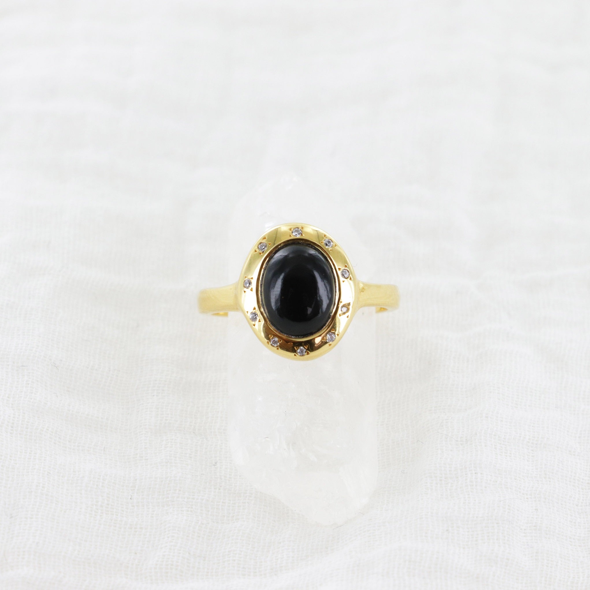 Leticia Ponti Pia bague labradorite taille 52 plaqué or