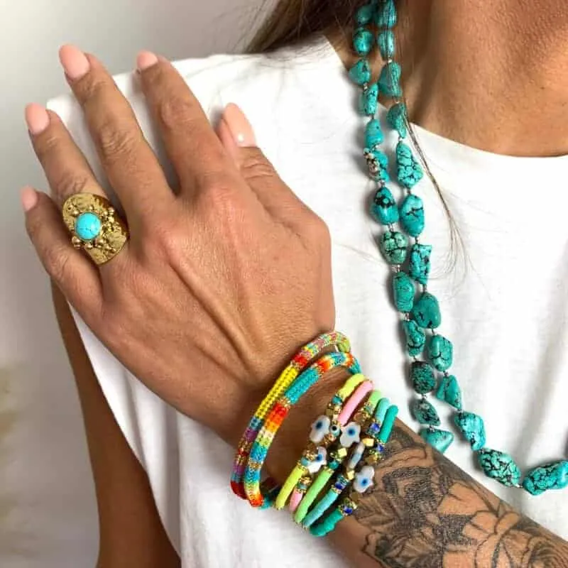 HYPNOCHIC SNAKE LARGE bracelet perles Miyuki multicolore