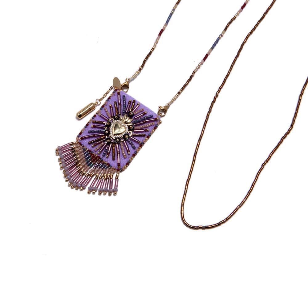 Hypnochic Ex Voto collier pochette doré