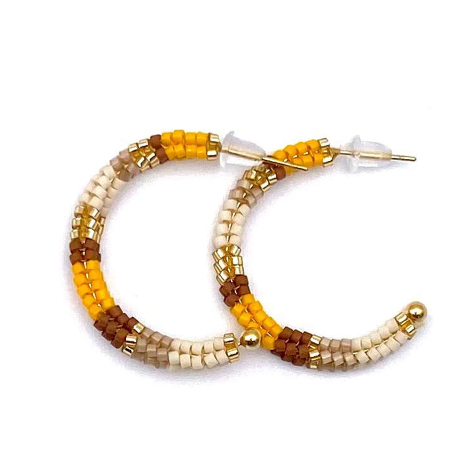 Hypnochic Snake créoles Miyuki multicolores 3 cm