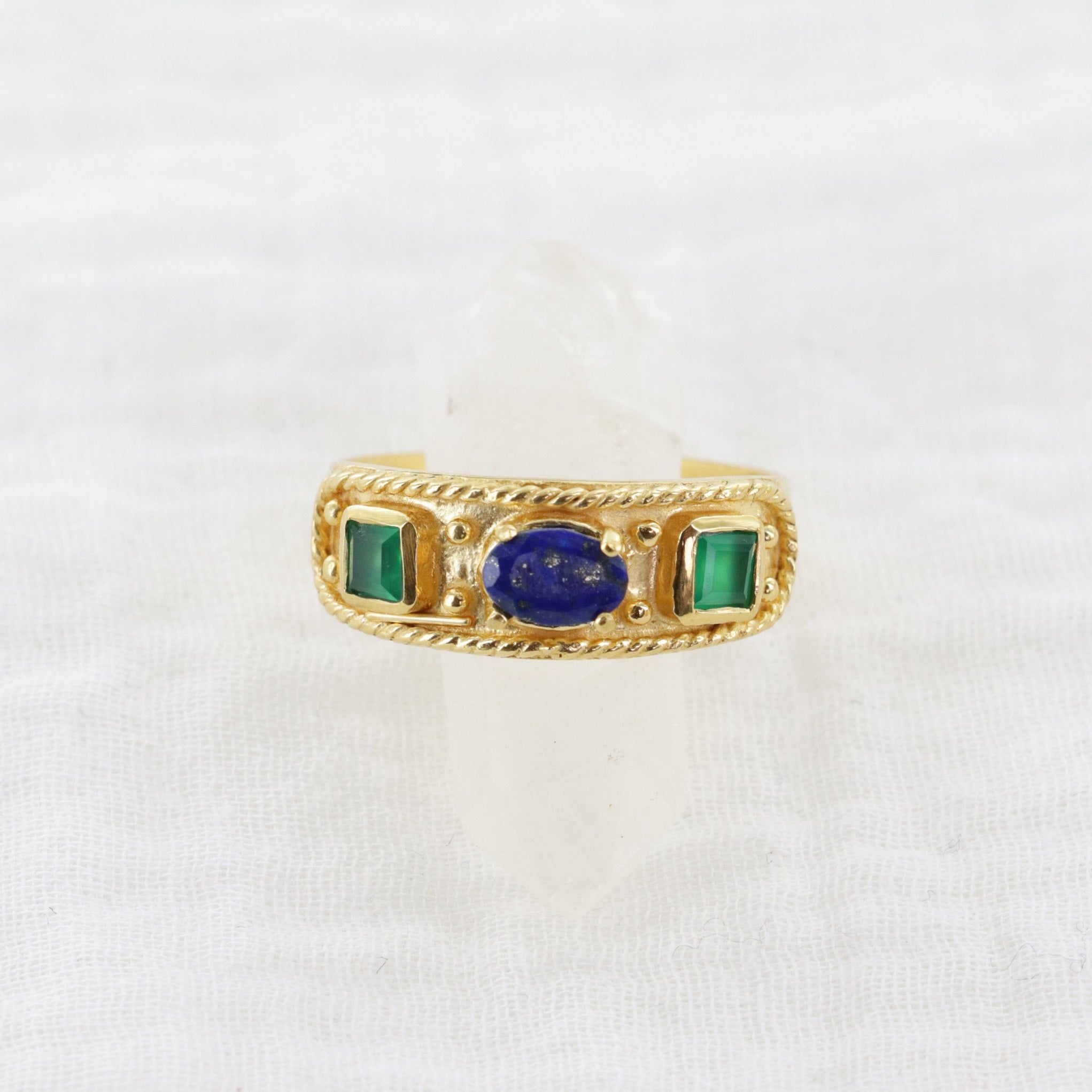Leticia Ponti Olga bague labradorite ajustable 5 mm
