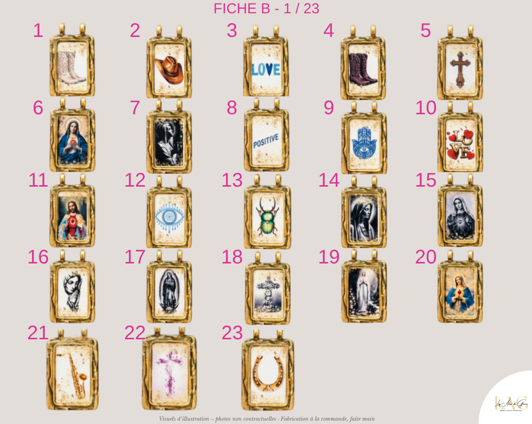 Les Ailes de Gloria Espérance collier double scapulaire